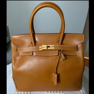 Reina 100% Leather Italian Handbag Birkin replica